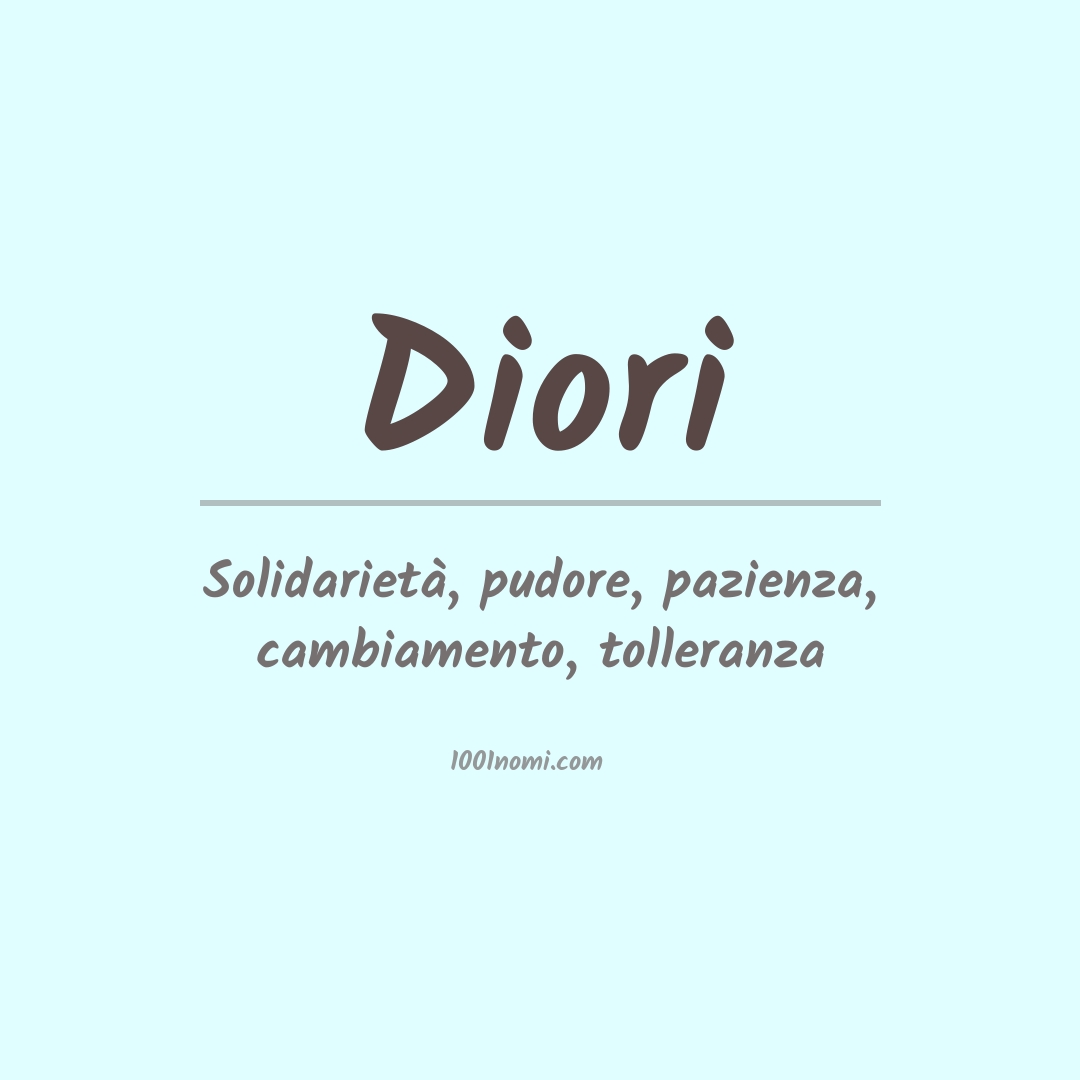 Significato del nome Diori Significato del nome Diori