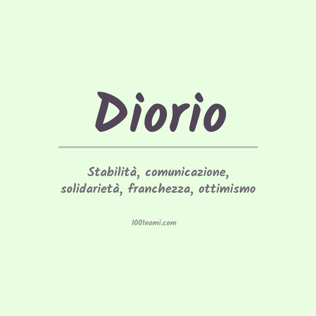 Significato del nome Diorio