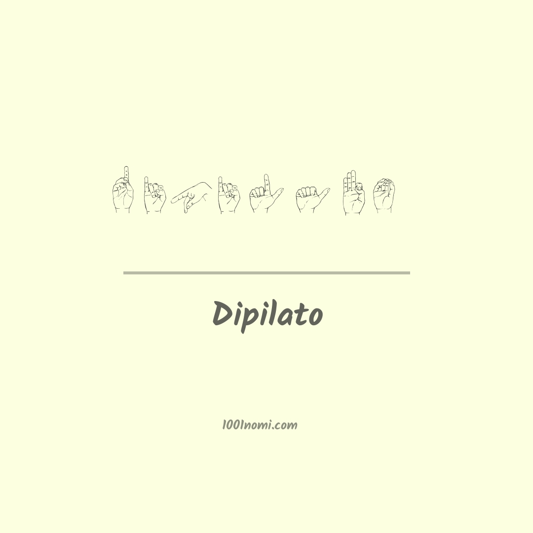 Dipilato nella lingua dei segni