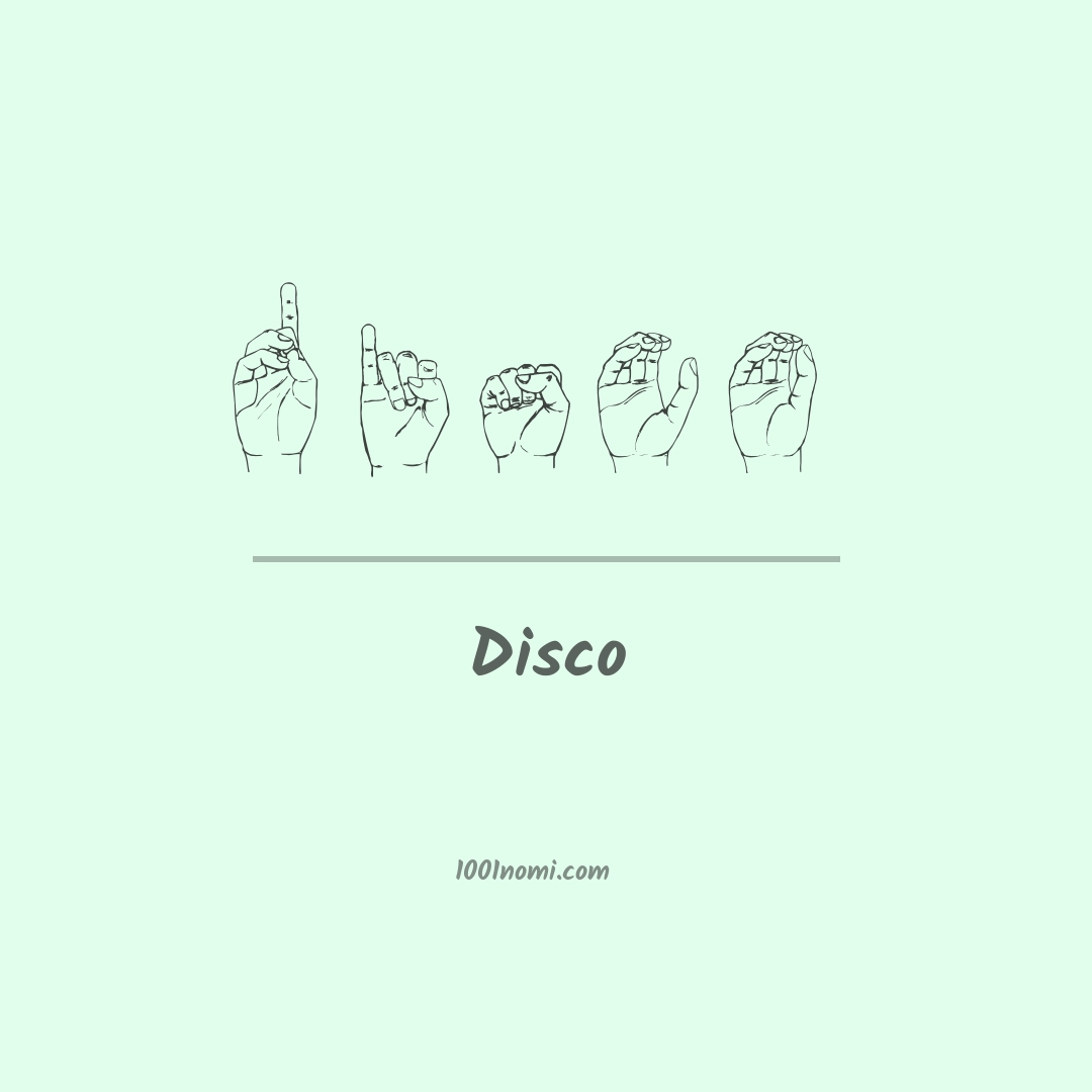 Disco nella lingua dei segni Disco nella lingua dei segni