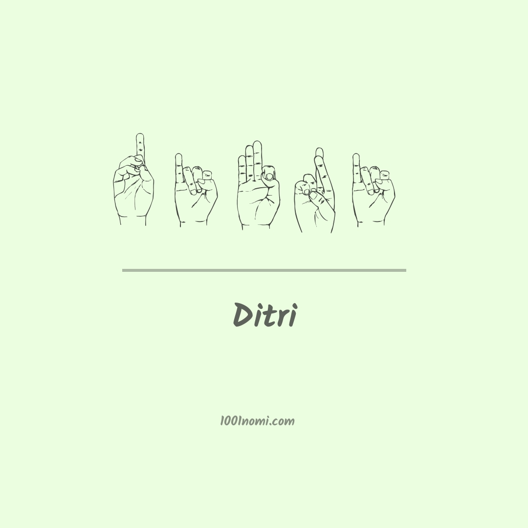 Ditri nella lingua dei segni Ditri nella lingua dei segni