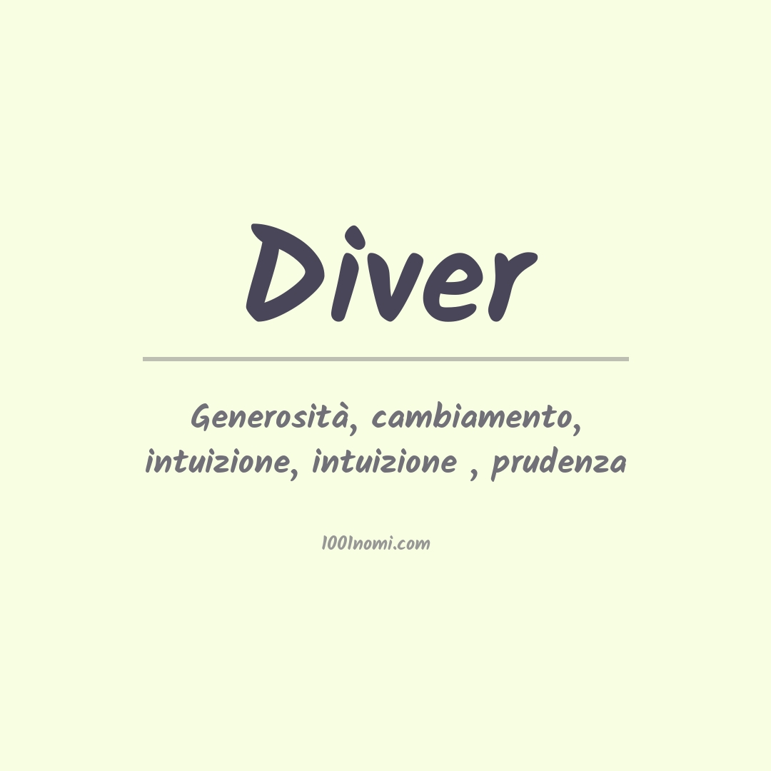 Significato del nome Diver