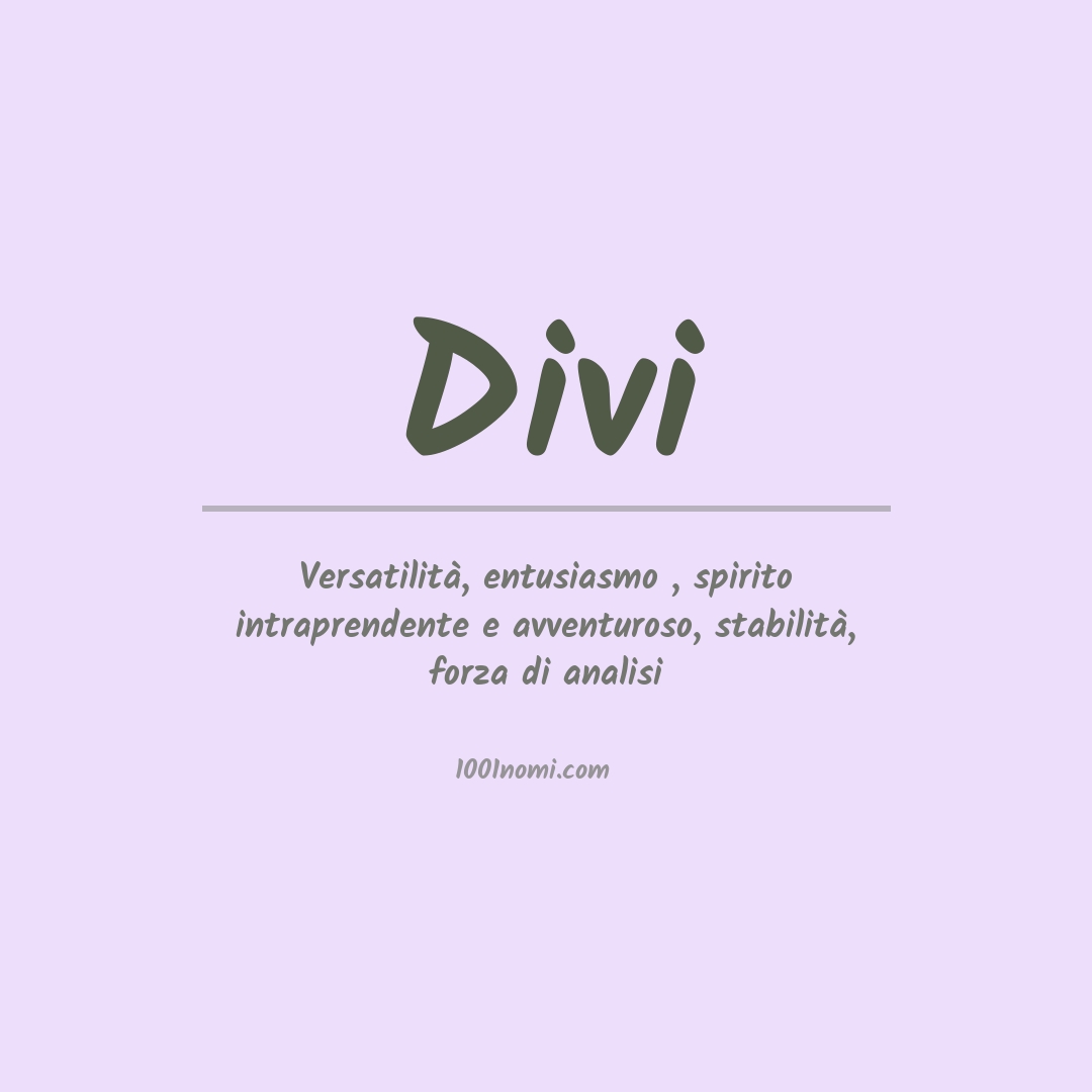 Significato del nome Divi