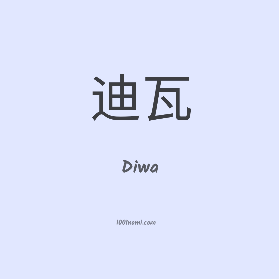 Diwa in cinese