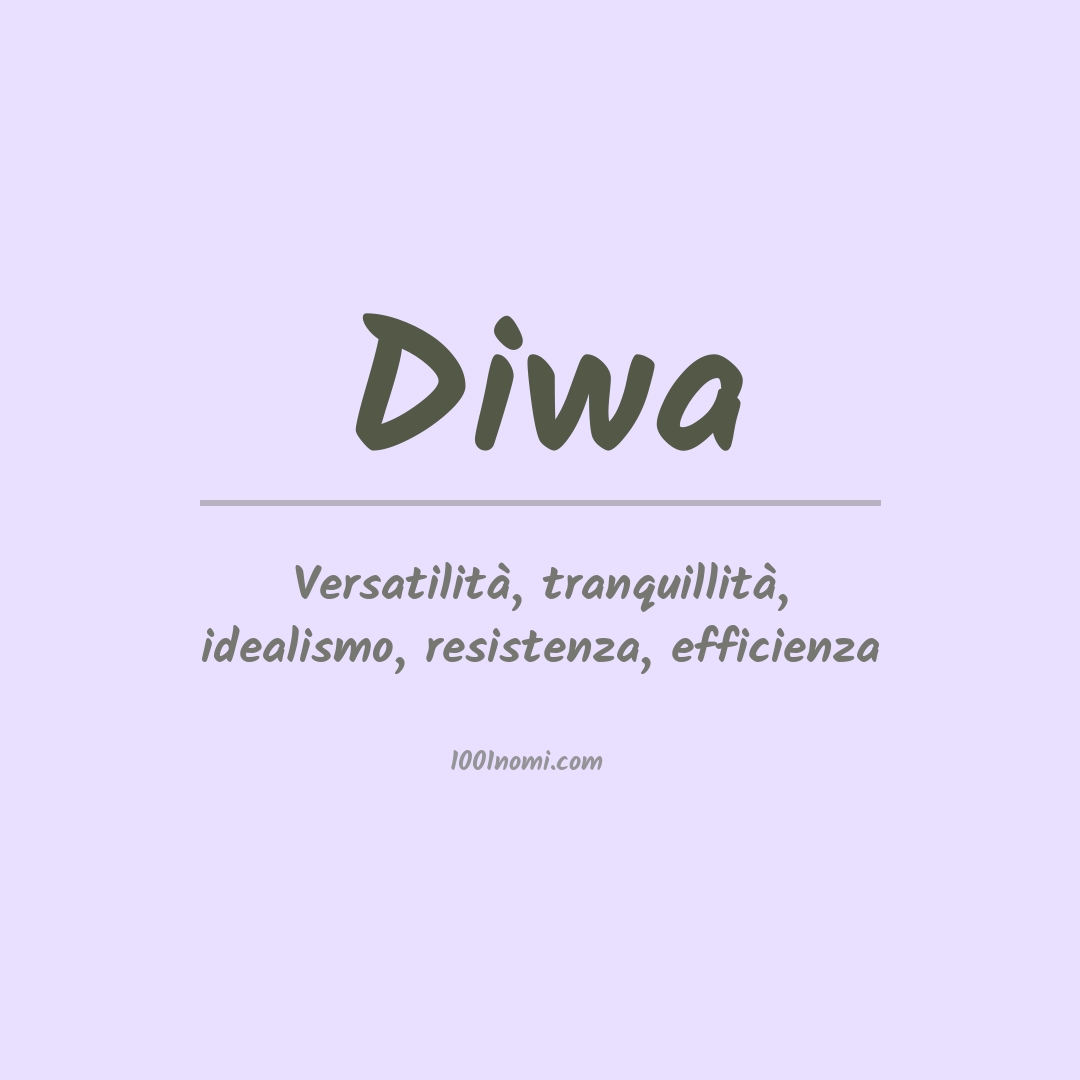 Significato del nome Diwa