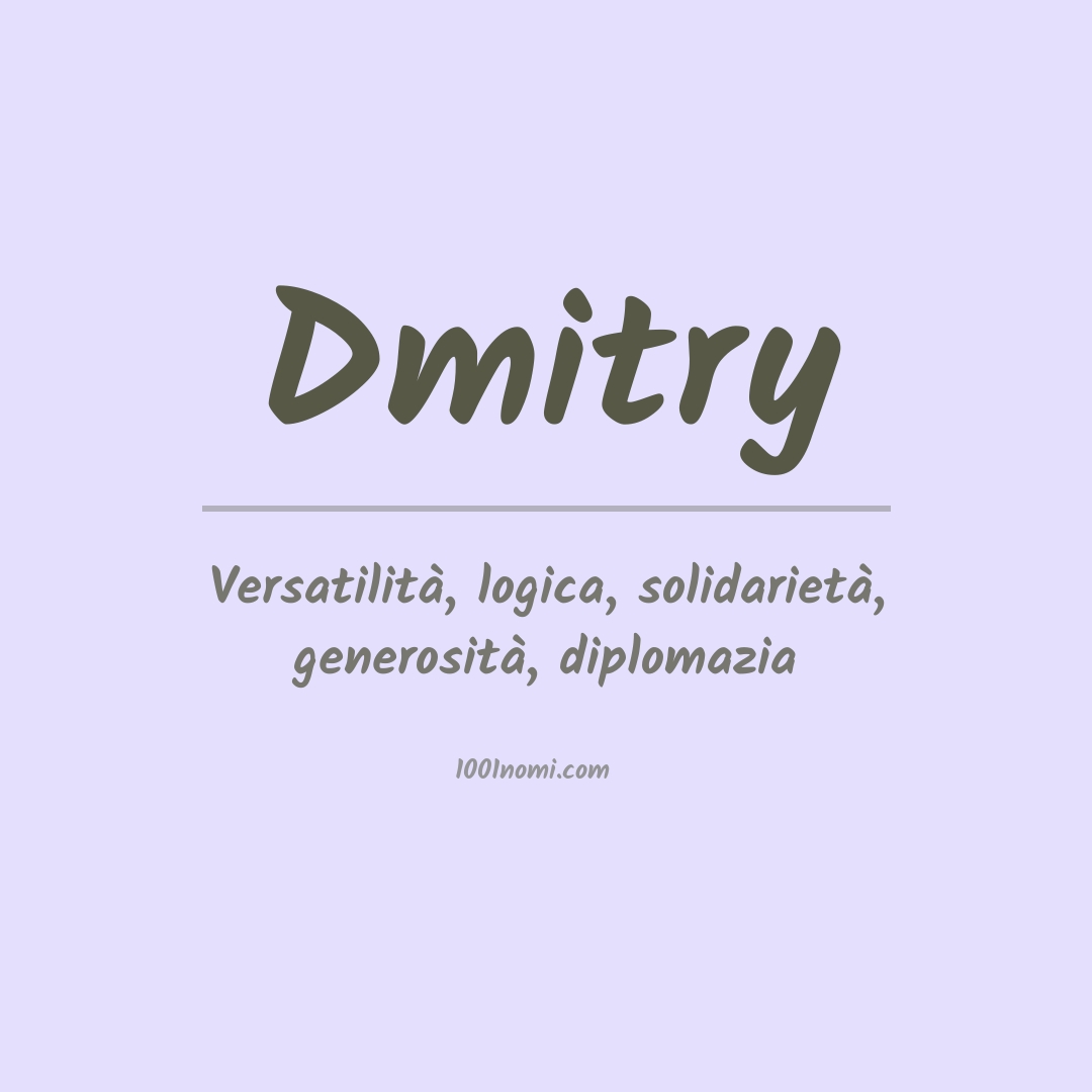 Significato del nome Dmitry