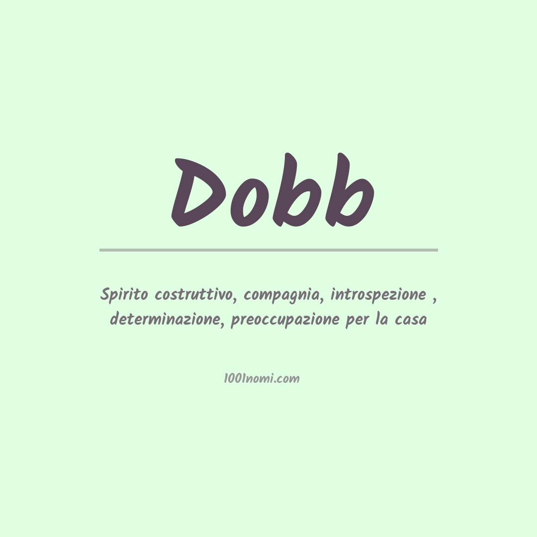 Significato del nome Dobb