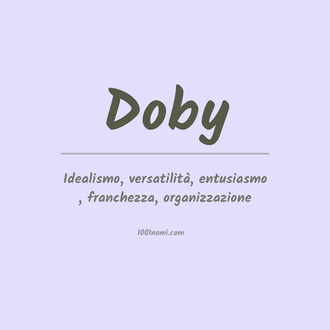 Significato del nome Doby