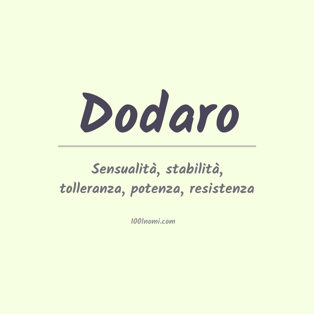 Significato del nome Dodaro