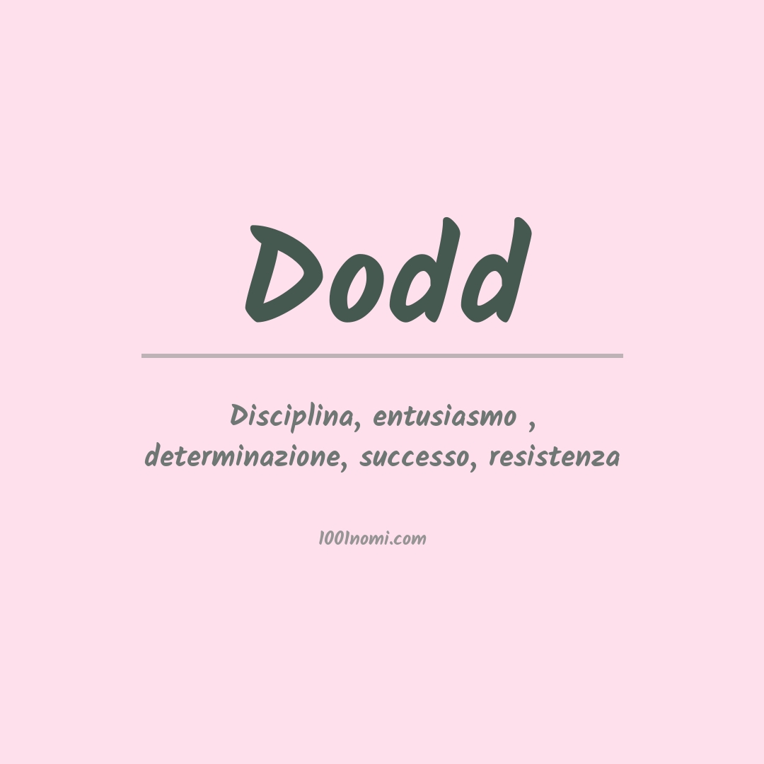 Significato del nome Dodd