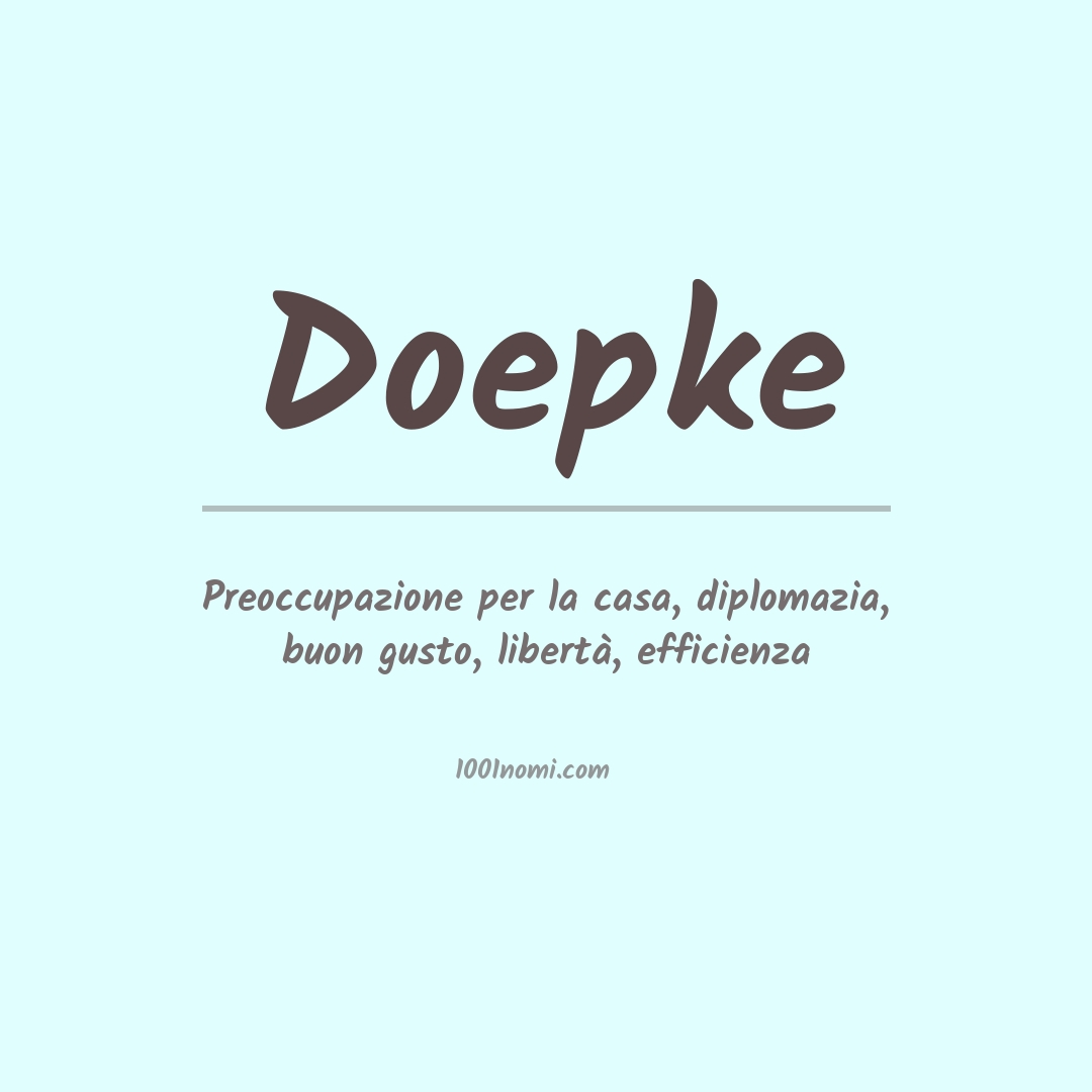 Significato del nome Doepke