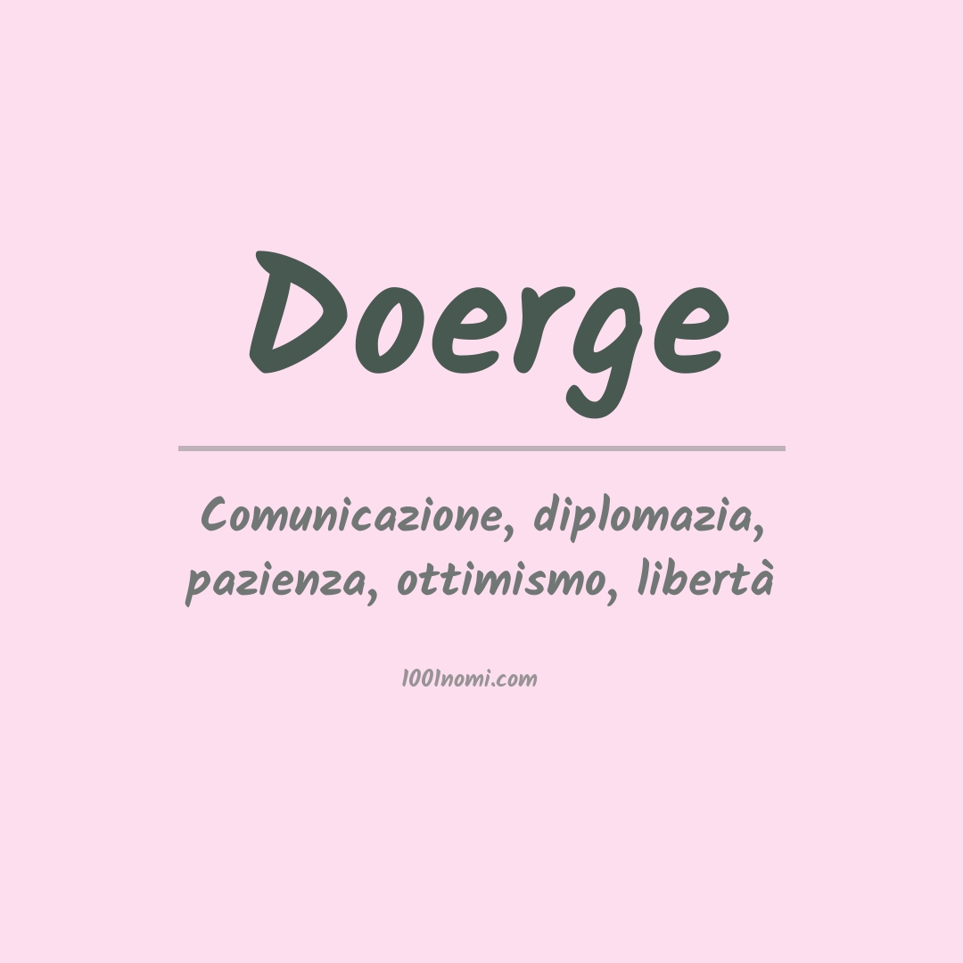 Significato del nome Doerge