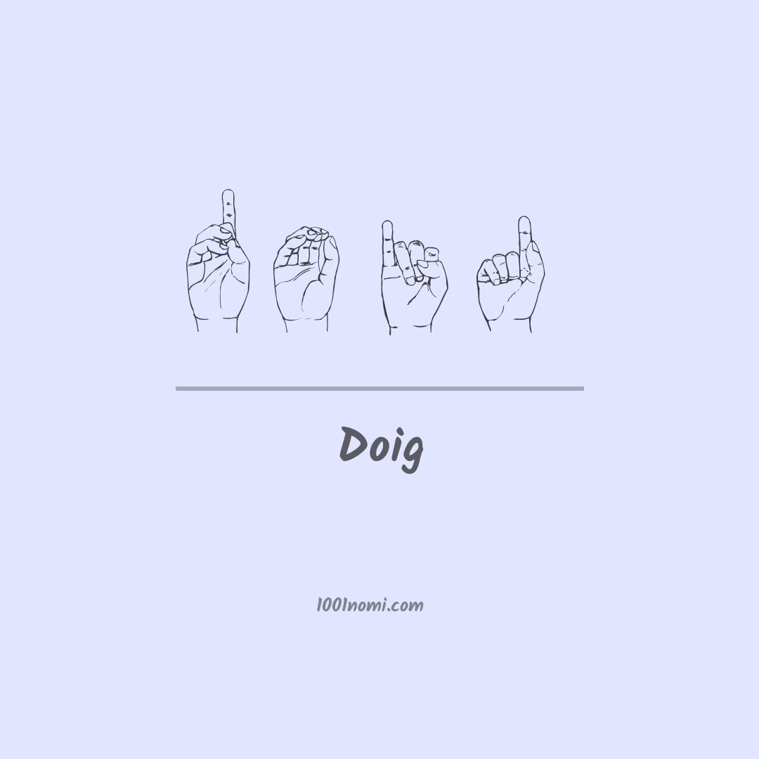 Doig nella lingua dei segni Doig nella lingua dei segni