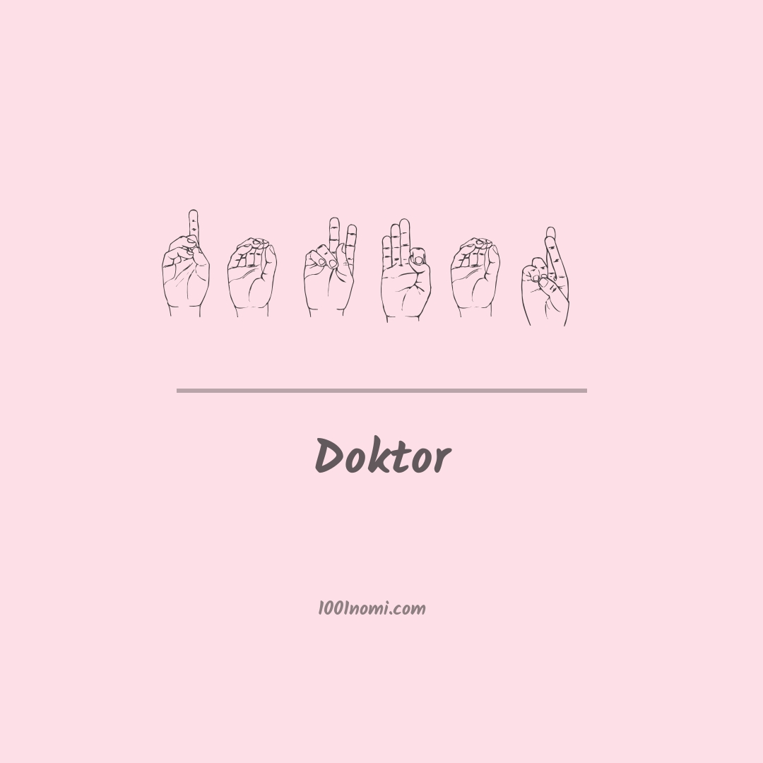 Doktor nella lingua dei segni Doktor nella lingua dei segni