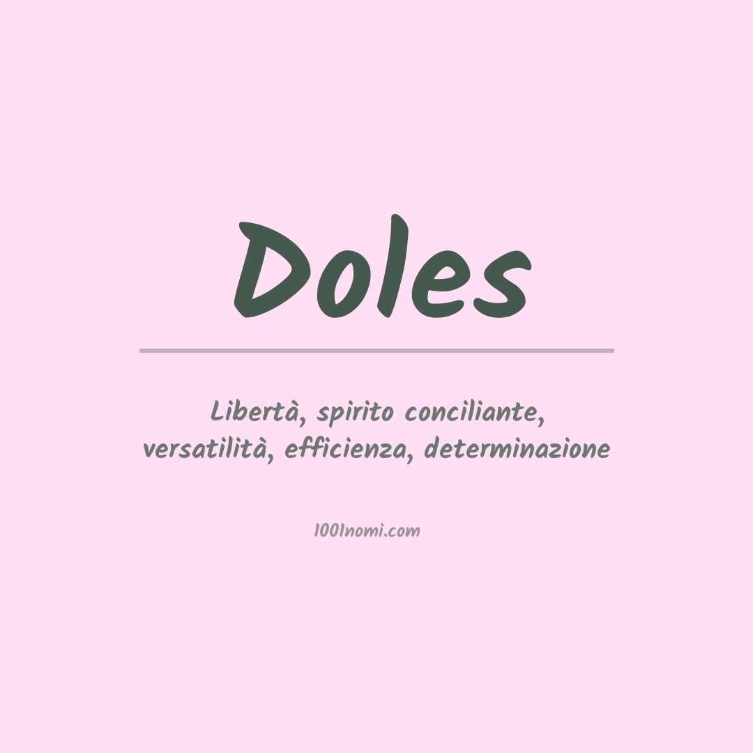 Significato del nome Doles