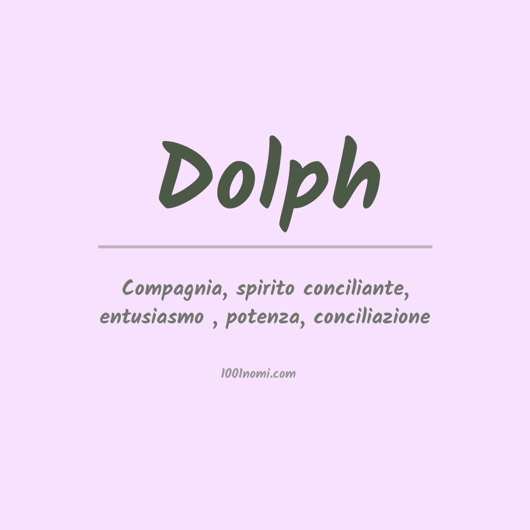 Significato del nome Dolph