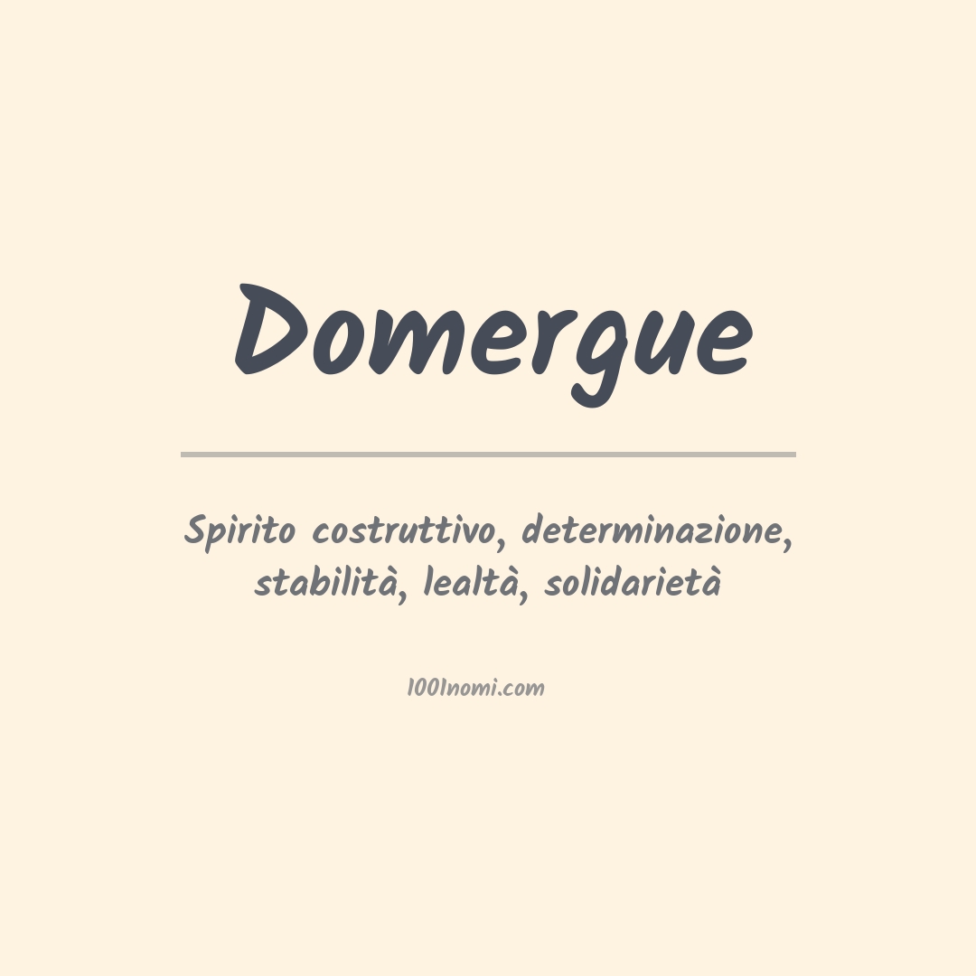 Significato del nome Domergue