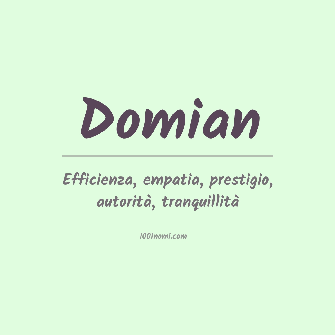 Significato del nome Domian