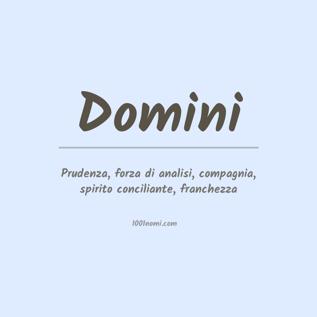 Significato del nome Domini