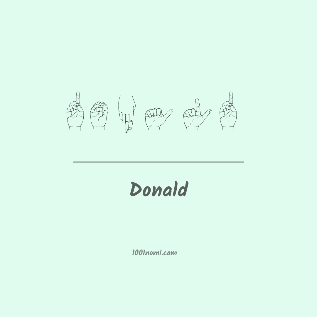 Donald nella lingua dei segni