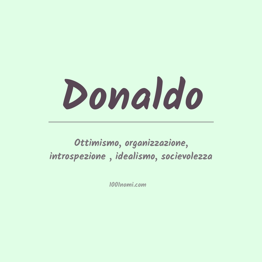 Significato del nome Donaldo