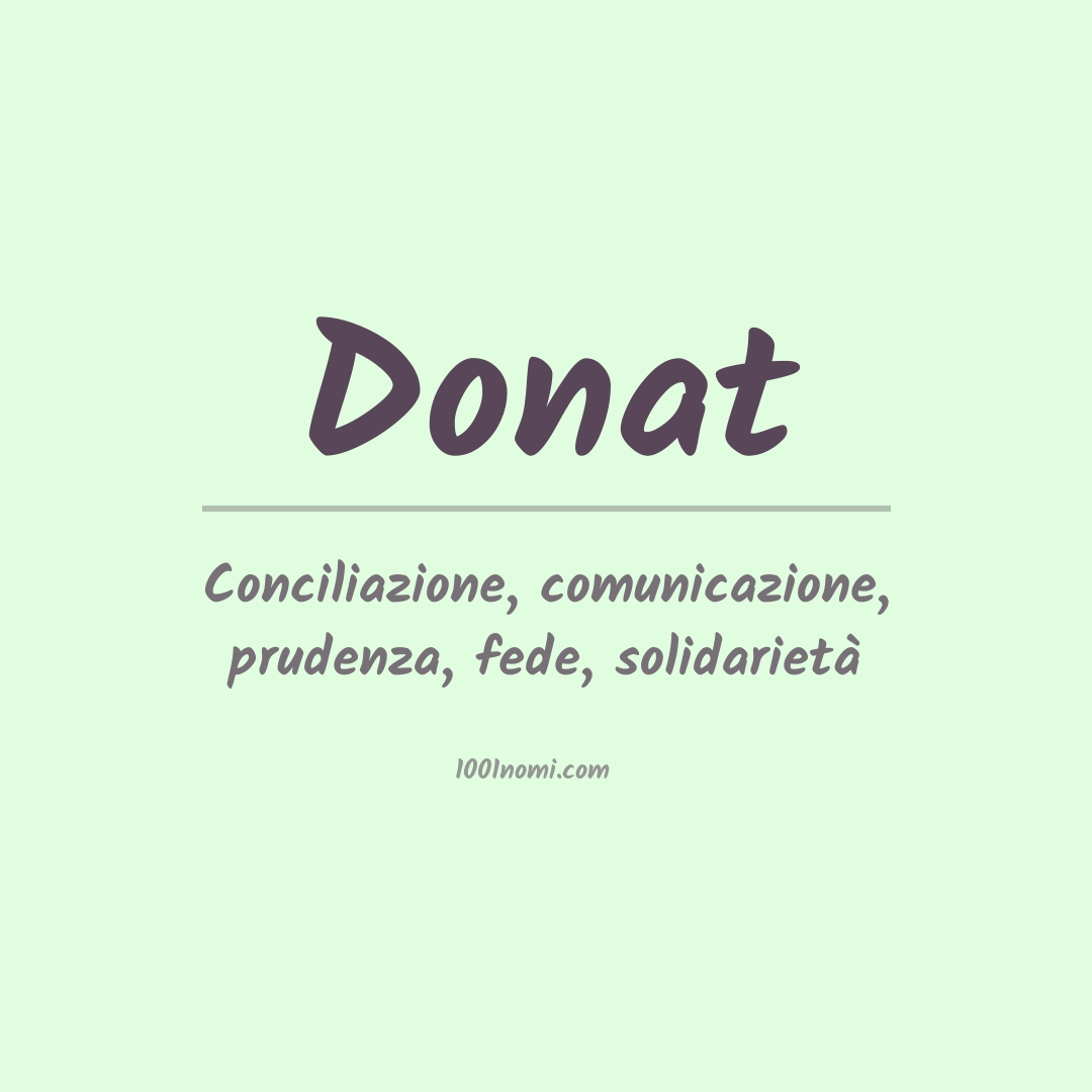 Significato del nome Donat