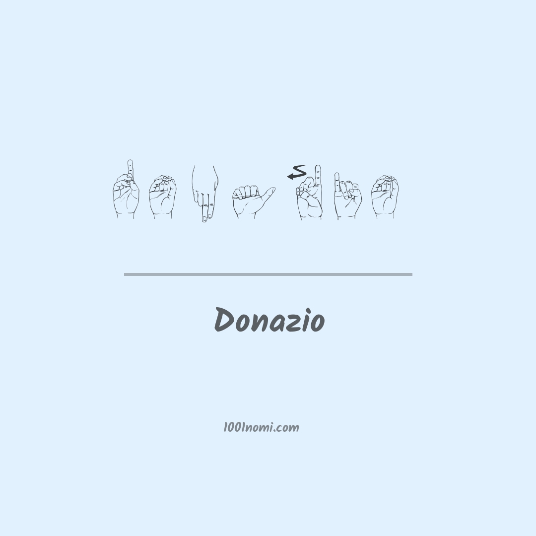 Donazio nella lingua dei segni