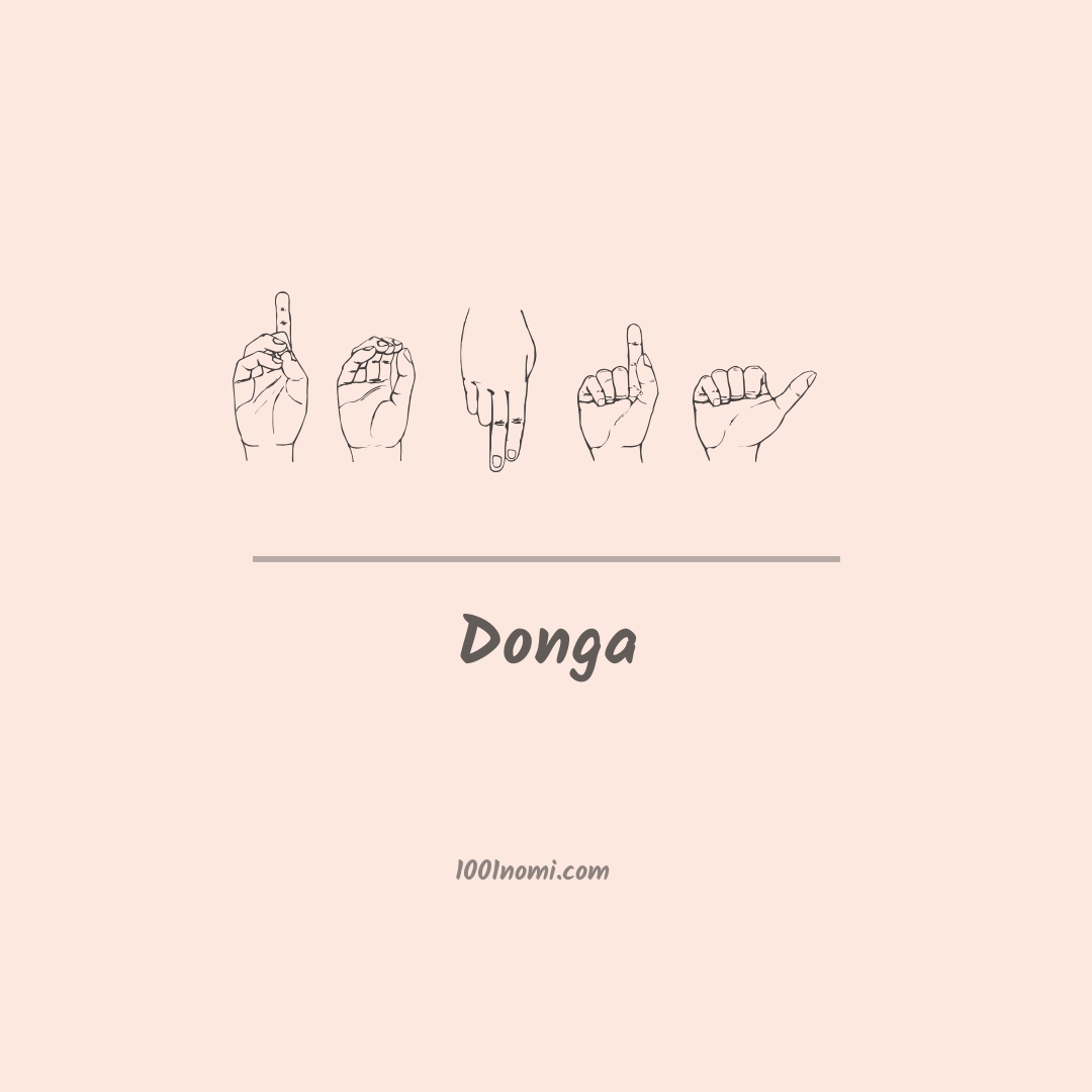 Donga nella lingua dei segni