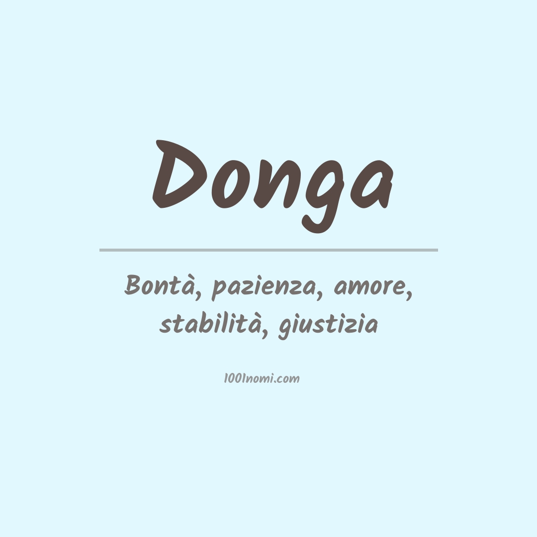 Significato del nome Donga