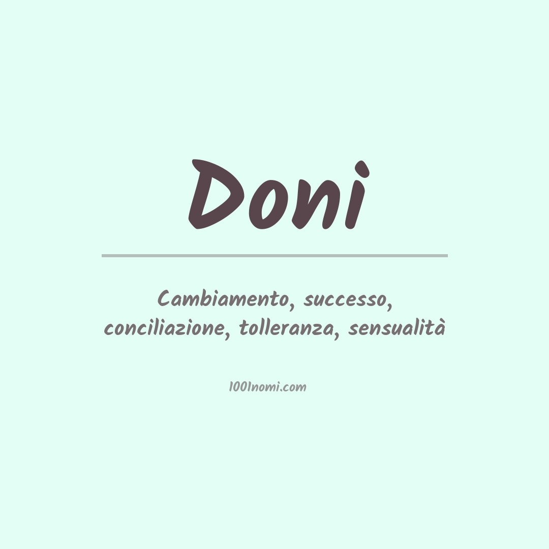 Significato del nome Doni