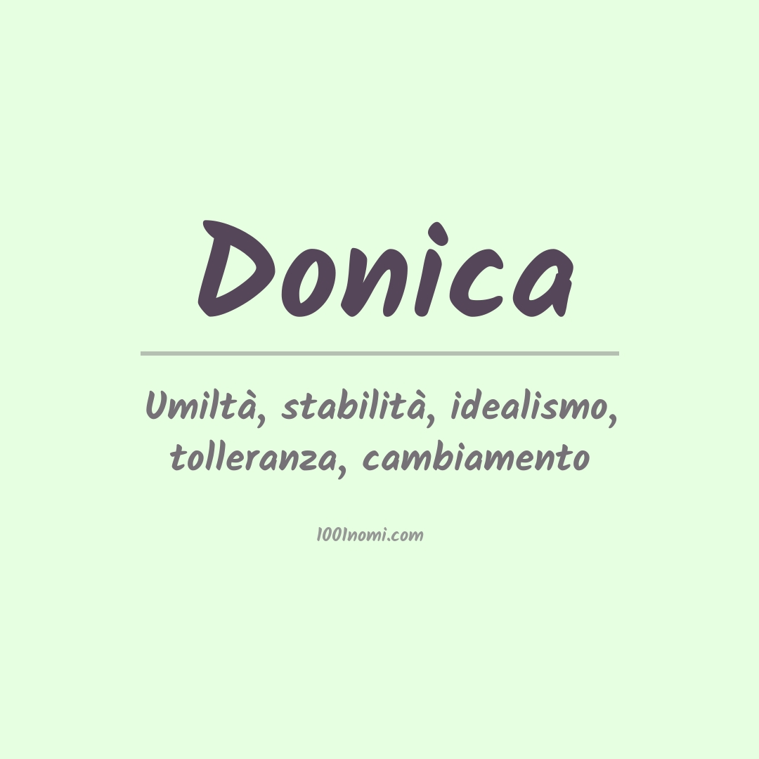 Significato del nome Donica