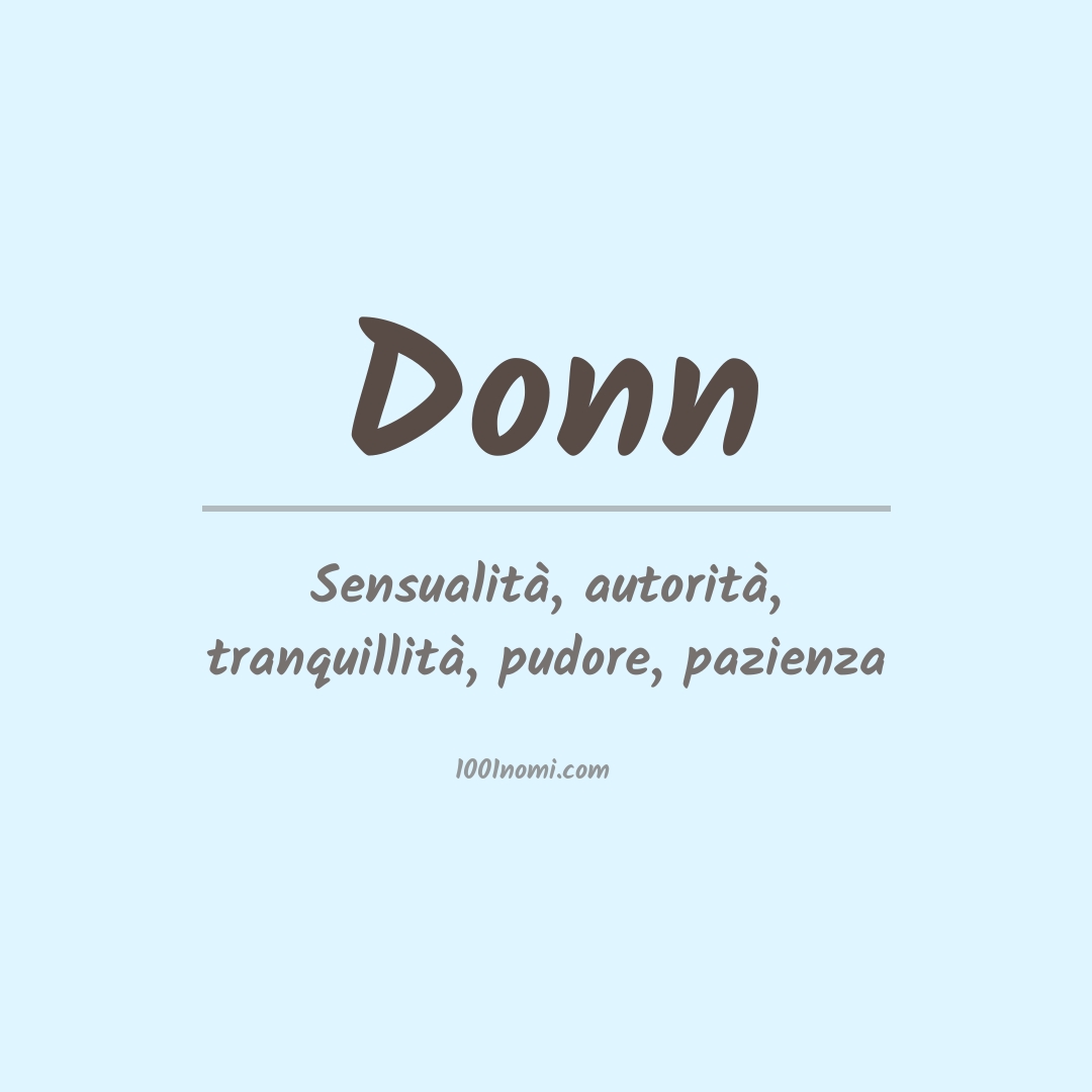 Significato del nome Donn