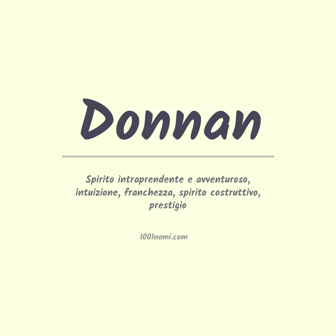 Significato del nome Donnan