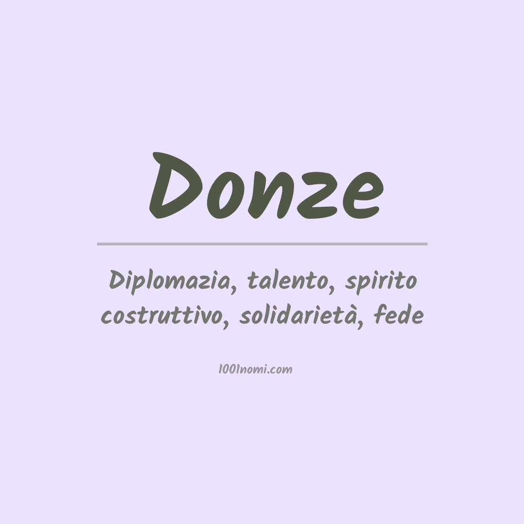 Significato del nome Donze