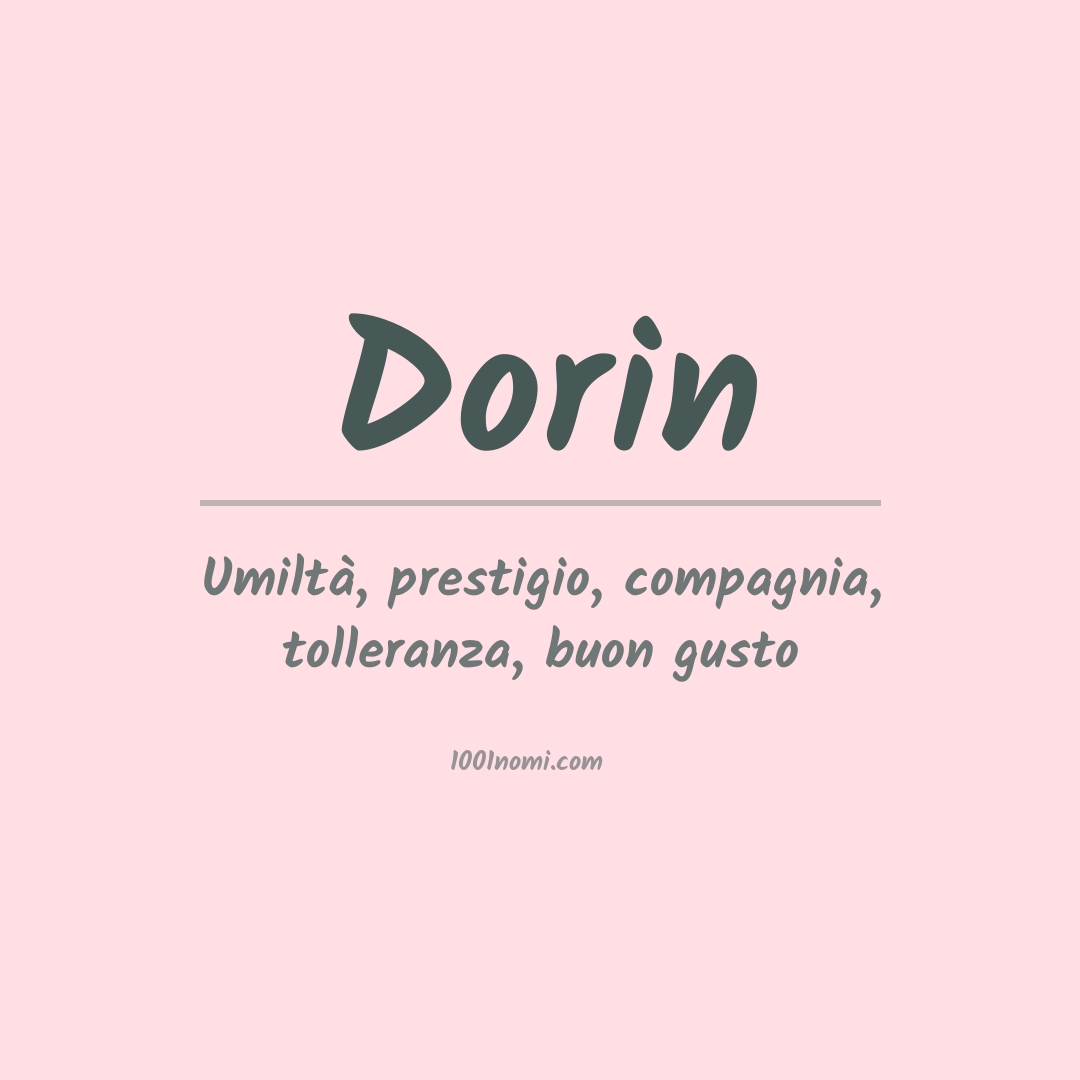 Significato del nome Dorin