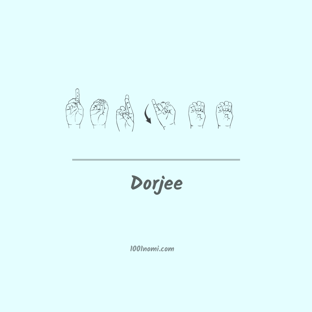 Dorjee nella lingua dei segni