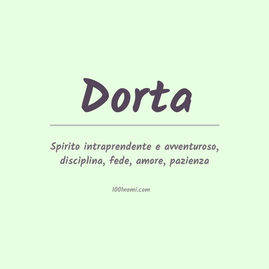 Significato del nome Dorta