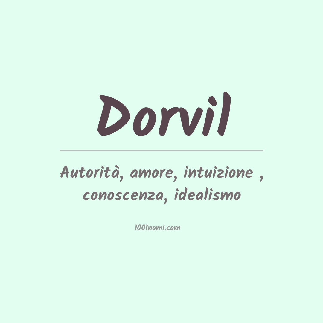 Significato del nome Dorvil