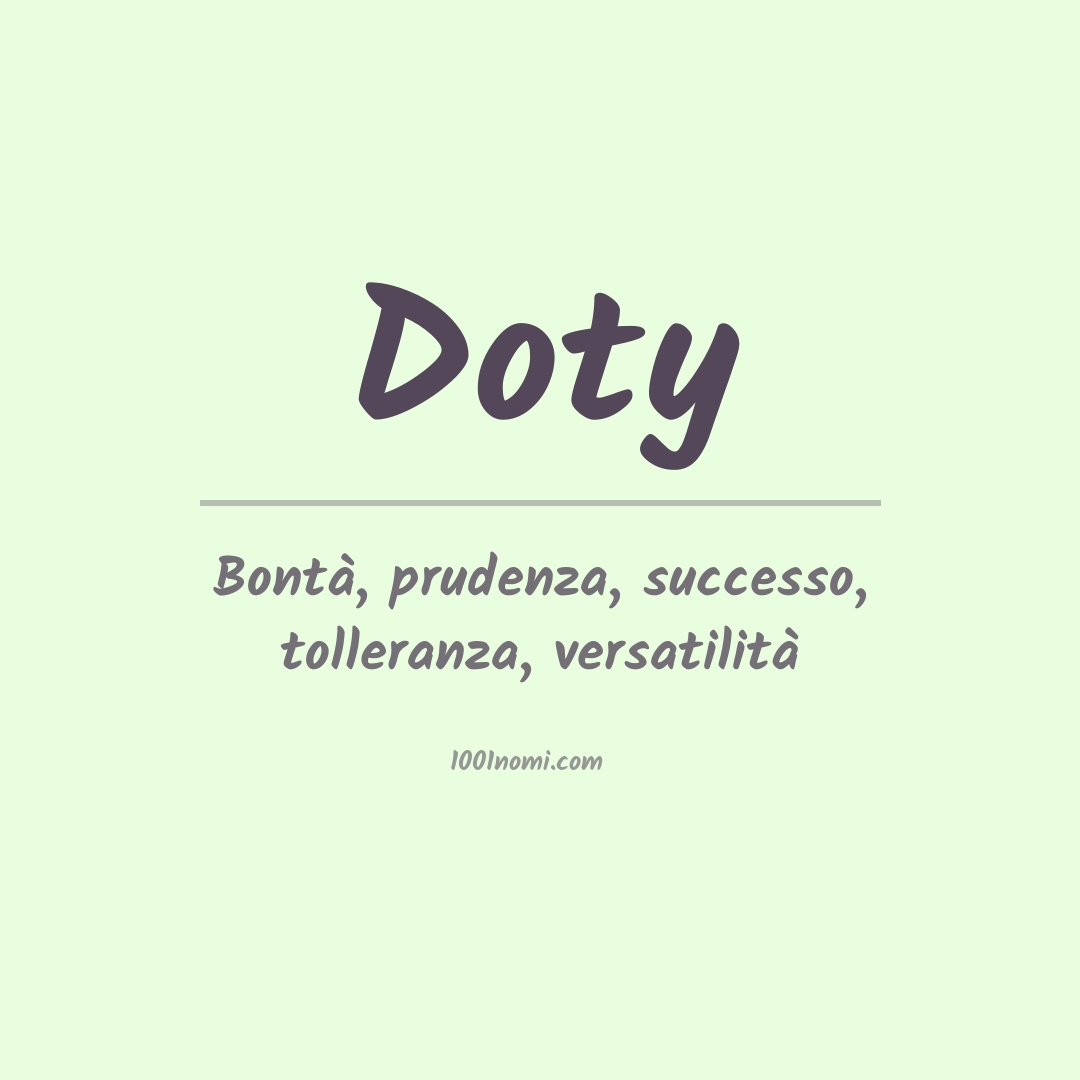 Significato del nome Doty