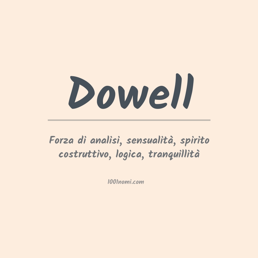 Significato del nome Dowell