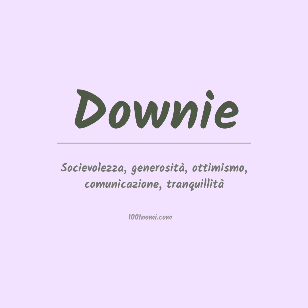 Significato del nome Downie