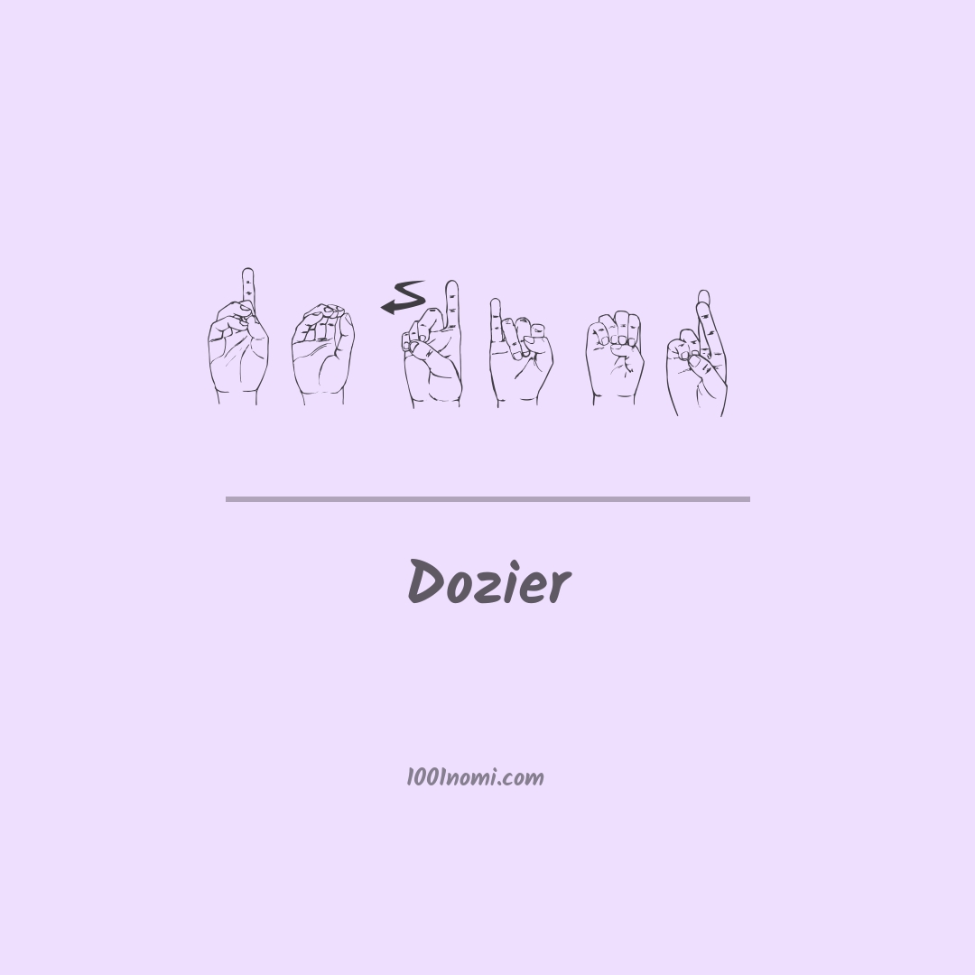 Dozier nella lingua dei segni
