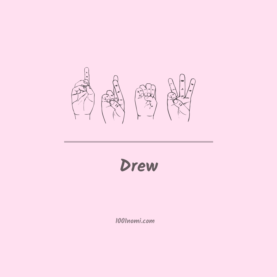 Drew nella lingua dei segni