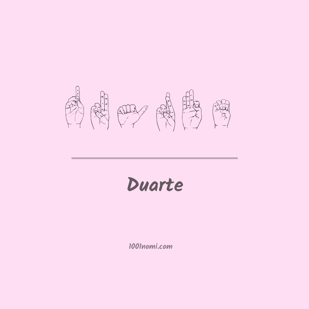 Duarte nella lingua dei segni
