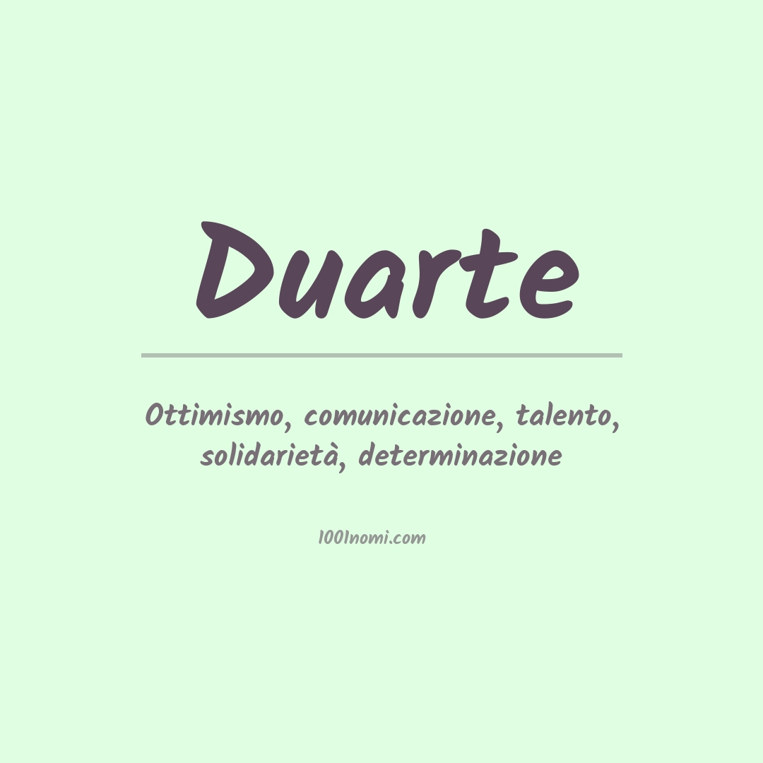 Significato del nome Duarte