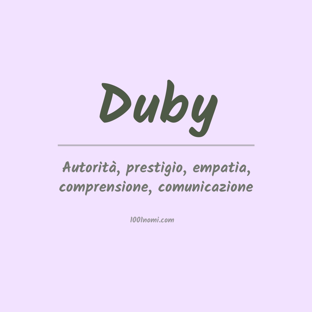 Significato del nome Duby