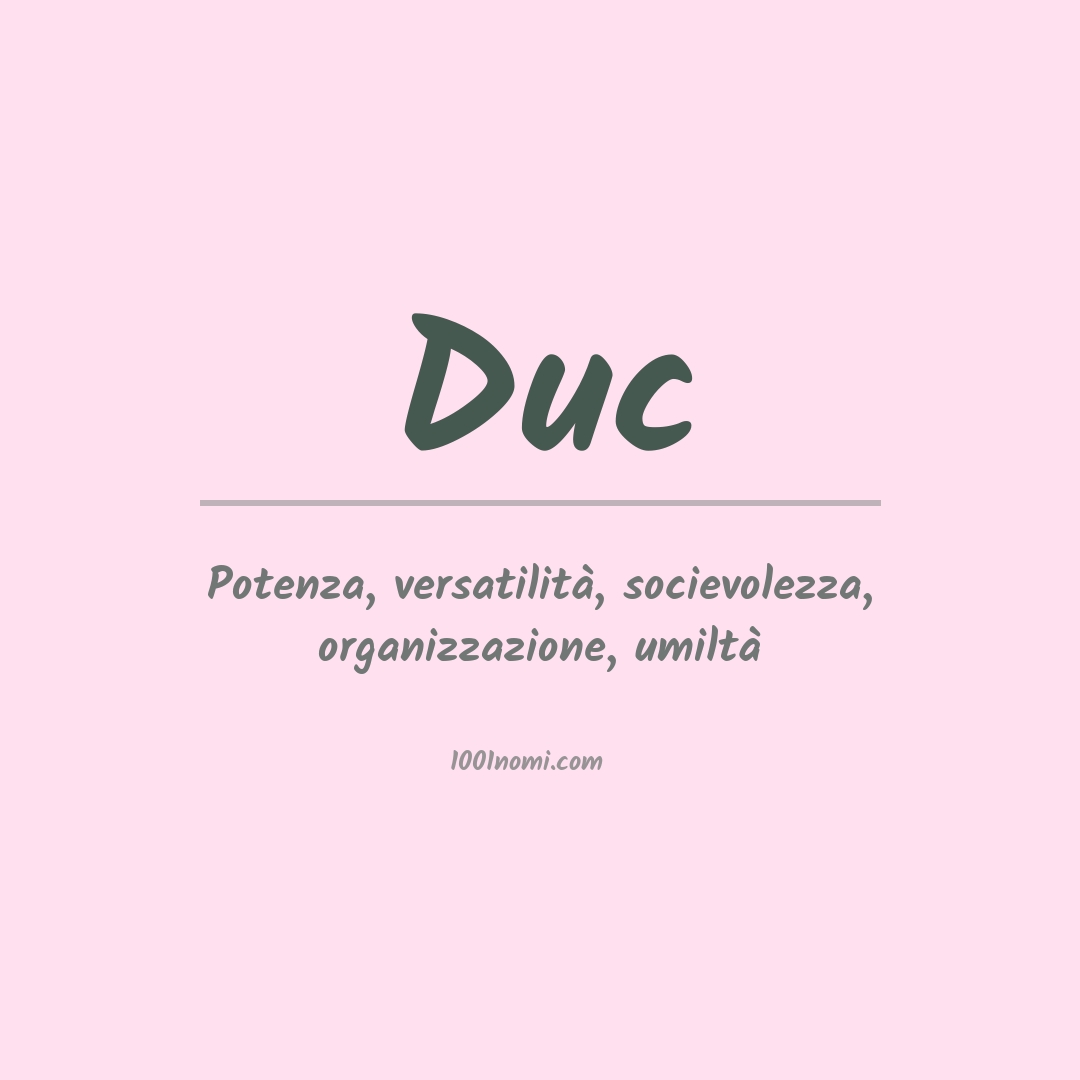 Significato del nome Duc Significato del nome Duc