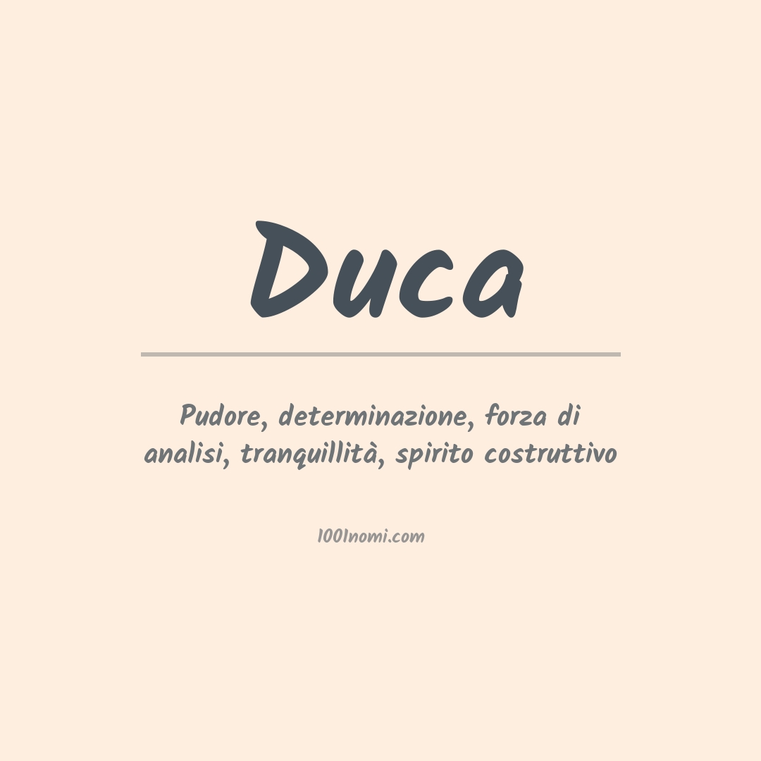 Significato del nome Duca