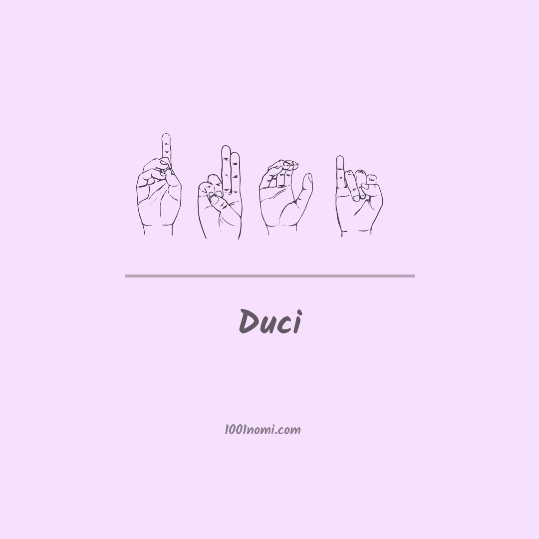 Duci nella lingua dei segni Duci nella lingua dei segni