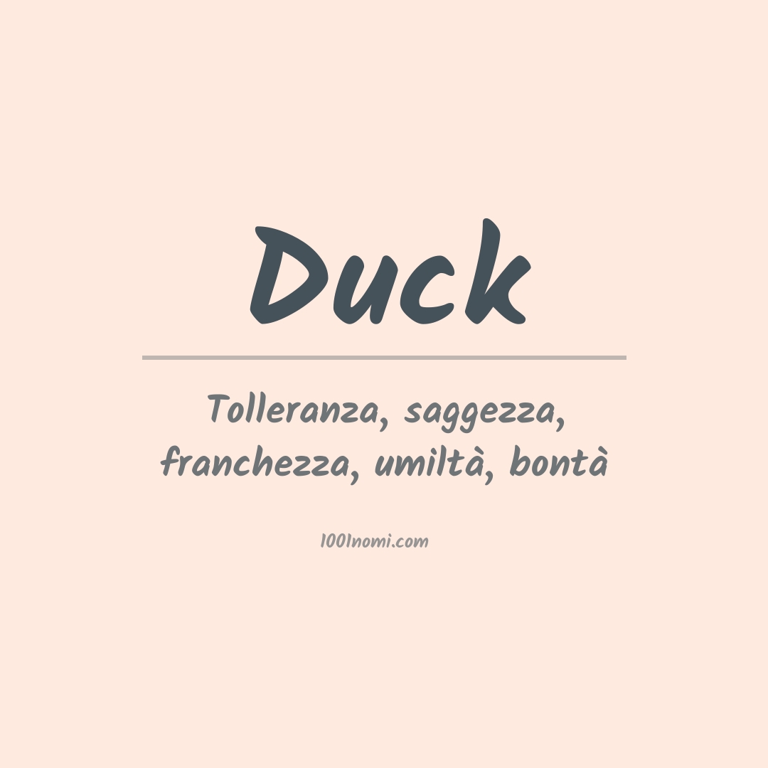 Significato del nome Duck